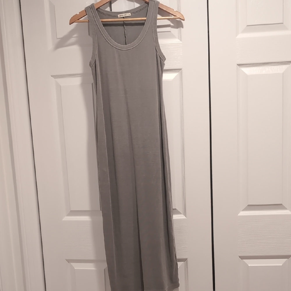 Marine Layer Soft Grey Green Sleeveless Maxi Dress